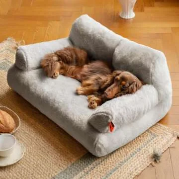 Fluffy MEWOOFUN Cat Bed - Washable Pet Sofa for Indoor Use