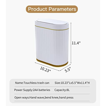 Huaqinglian Touchless Smart Trash Can for Home & Office