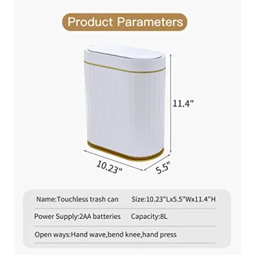 Huaqinglian Touchless Smart Trash Can for Home & Office