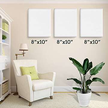 20 Pack Canvases for Painting with 8x10, Painting Canvas for Oil & Acrylic Paint.