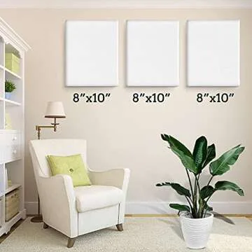20 Pack Canvases for Painting with 8x10, Painting Canvas for Oil & Acrylic Paint.