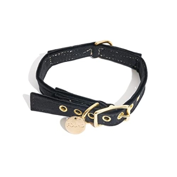Found My Animal Black Velvet Dog & Cat Collar - Adjustable, Durable, Made in USA