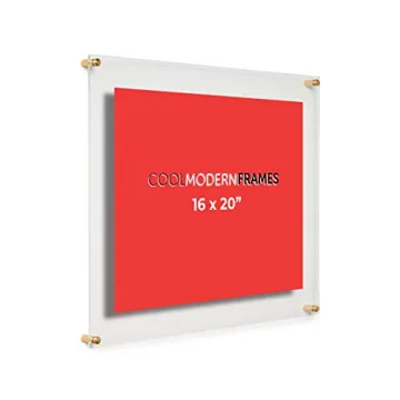 Stylish Clear Floating Double Panel Frame for 16x20 Artwork