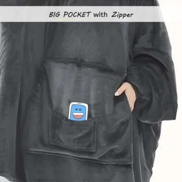 Homemate Packable Wearable Blanket Hoodie for Adults