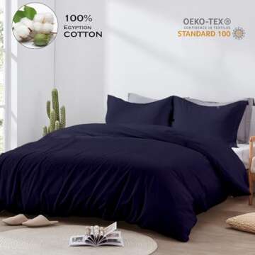 CALIFORNIA BEDDING Hotel Luxury 800 Thread Count Long Staple Egyptian Cotton Eastern King 118x108 Si...