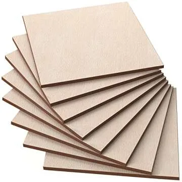 200 Pieces Unfinished Wood Craft Squares for DIY
