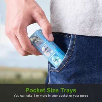 Sukuos Weekly Pill Organizer With 4 Daily Compartments