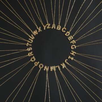 Initial Letter Necklace For Women, 14k Plated Gold Colorful Cz With Initials Pendant Necklaces Fashion Charm Gifts Jewelry (Colorful Gold C)