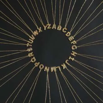 Personalized Initial Letter Necklace for Women 14k Gold