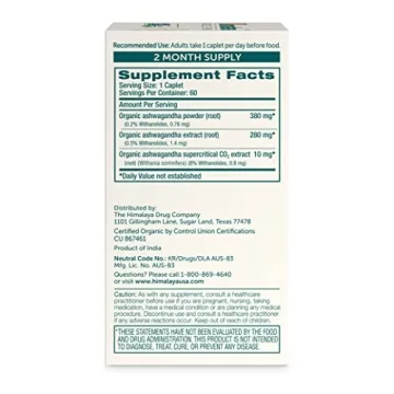 Himalaya Organic Ashwagandha for Stress & Energy Support