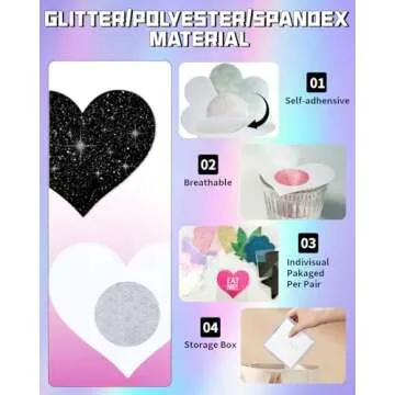 CICKEE Pasties Rave Pack - 27 Pairs Multi-Color Glitter Nipple Covers