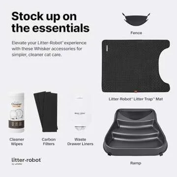 Litter-Robot 3 Connect by Whisker, Grey - Automatic, Self-Cleaning Cat Litter Box, Helps Reduce Litter Box Odors, Works with Almost Any Clumping Litter, WhiskerCare 1-Year Warranty