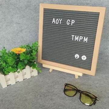 WZLL.SLSP Felt Letter Message Board 340 Letters,Letter Board Sign With Stand, 10X10 Inch for Baby & Pregnancy Announcement Sign,for Party Home Decor