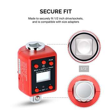 Neiko 20741A 1/2” Digital Torque Adapter: Precision, Alert Signals, Calibration.