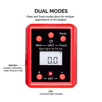 Neiko 20741A Digital Torque Adapter for Precision Wrenching