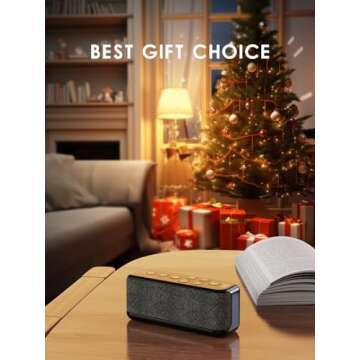 Portable White Noise Machine for Adults Kids with 42 Soothing Sounds, Rechargeable Travel Sound Machine, Rain & Ocean Sounds, Auto-Off Timer & 8-Level Volume Control