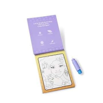 Melissa & Doug On the Go Water Wow! Reusable Water-Reveal Activity Pad - Makeup and Manicures - FSC Certified