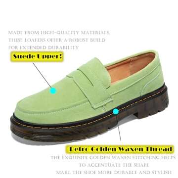 Comfortable Women’s Suede Penny Loafers for Everyday Wear