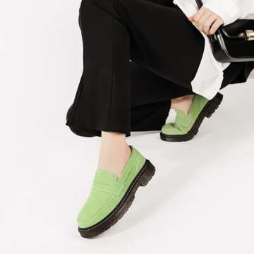 Comfortable Women’s Suede Penny Loafers for Everyday Wear