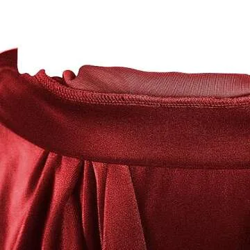 Urban CoCo Women's Vintage Velvet Stretchy Mini Flared Skater Skirt (L, Bright red)
