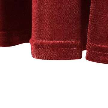 Urban CoCo Women's Vintage Velvet Stretchy Mini Flared Skater Skirt (L, Bright red)