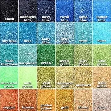 YGDZ Fine Glitter 60 Colors for Crafts and Nail Art