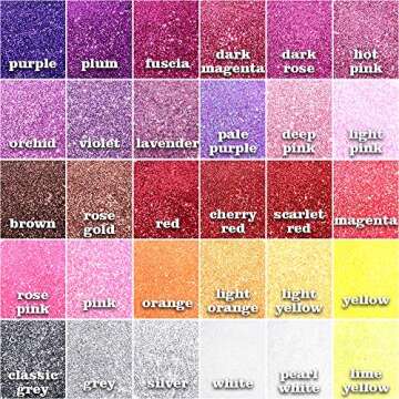 YGDZ Fine Glitter, 300g 60 Colors Extra Fine Resin Glitter Packs, Arts Craft Glitter for Tumblers Festival Decoration, Eyeshadow Makeup Nail Art Body Face Glitter, 5g Each Bag