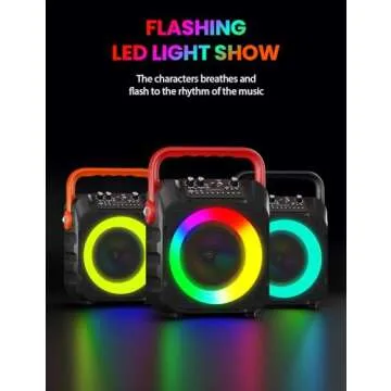 Portable Karaoke Machine with 2 Wireless Microphones