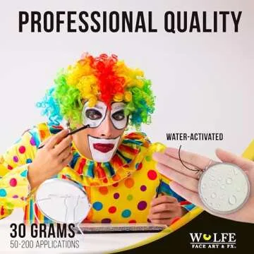 Wolfe F/X Essential Colors Face Paint - White 30 gm