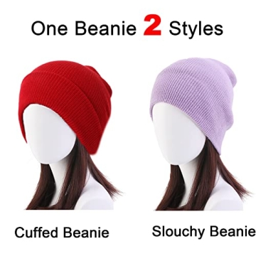 NPQQUAN 3 Packs Unisex Beanie Hats for Winter Warmth