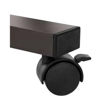 Seville Classics WEB162 Mobile Laptop Computer Desk Cart Height-Adjustable from 20.5" to 33", Slim, Walnut