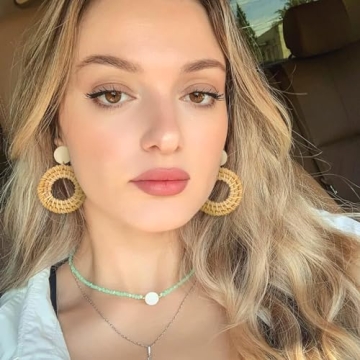 FIFATA Boho Earrings Set Stylish Rattan Acrylic Jewelry