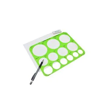 Westcott T-826 Jumbo Circles Template, Plastic Shape Template Tool, 8.75 by 11.5 in