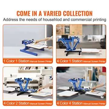 VEVOR 4 Color 1 Station Screen Printing Machine for DIY Artists
