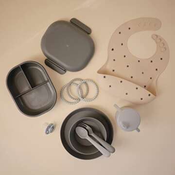 mushie Kids Bento Lunch Box - 3 Compartment Design