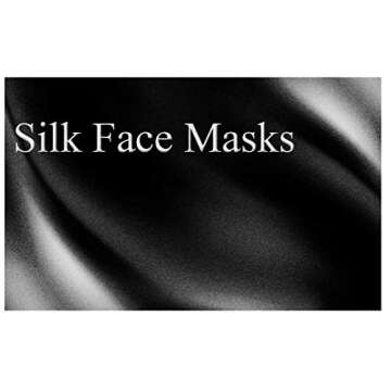 YUESUO Satin Silk Face Mask Black Athletic Reusable for Adult, Washable Breathable Designer Cloth Fabric Madks,Women Men Earloop Mouth Nose Cover Gifts Pretty 3 D