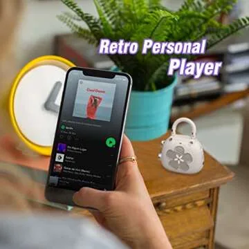 DOSS Candy Cute Bluetooth Speaker, Mini Portable with Mighty Sound, Retro Stylish Design, Adorable for Room, Desk Decoration, Present for Minors, Women-Purple