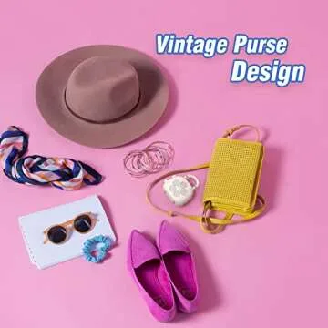 DOSS Candy Cute Bluetooth Speaker, Mini Portable with Mighty Sound, Retro Stylish Design, Adorable for Room, Desk Decoration, Present for Minors, Women-Purple