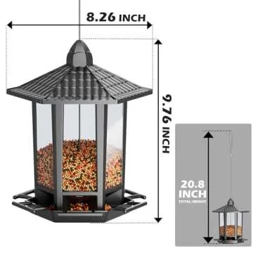 Birdream Outdoor Hanging Bird Feeders, Retro Design
