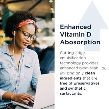 Designs for Health Hi-Po Emulsi Vitamin D Drops - Liquid Vitamin D 2000 IU, Highly Concentrated Vitamin D3 - Bone Health + Immune Support Supplement - 2000 IU Per Drop (1000 Servings / 1 Ounce)