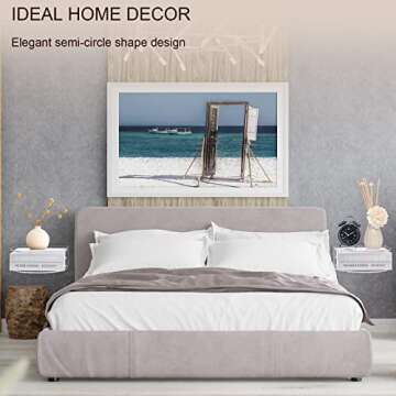 HMYHUM Acrylic Floating Nightstand Set of 2, Wall Mounted Bedside Table for Bedroom, Hanging, 8 lbs Load, 10.5" L x 10 "W x 4" H, Clear