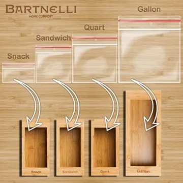 Bartnelli Bamboo Bag Organizer Set for Kitchen Storage