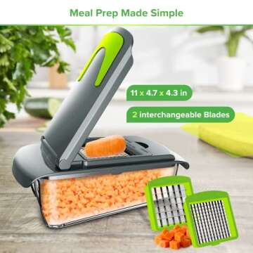 PrepNaturals 4 in 1 Vegetable Chopper with Container