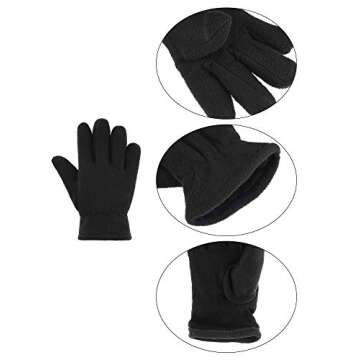 Warm Kids Fleece Winter Gloves for Boys and Girls