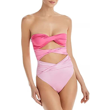 Chic Strapless Twisted Bandeau Bikini for Women