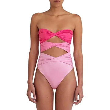 Chic Strapless Twisted Bandeau Bikini for Women