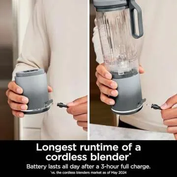 Ninja BC251SL Blast Max: Cordless Personal Blender for Smoothies, 22 oz. Vessel