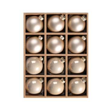 Stunning WDS WONDROUS Glass Christmas Hanging Ball Ornaments Set of 12 - 2.36 inch Decorative Balls ...