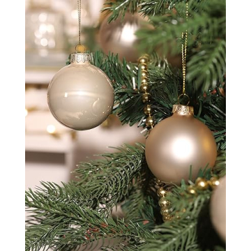 WDS WONDROUS Glass Christmas Tree Ornaments Set of 12