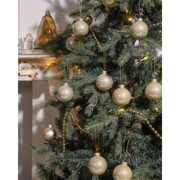 WDS WONDROUS Glass Christmas Tree Ornaments Set of 12